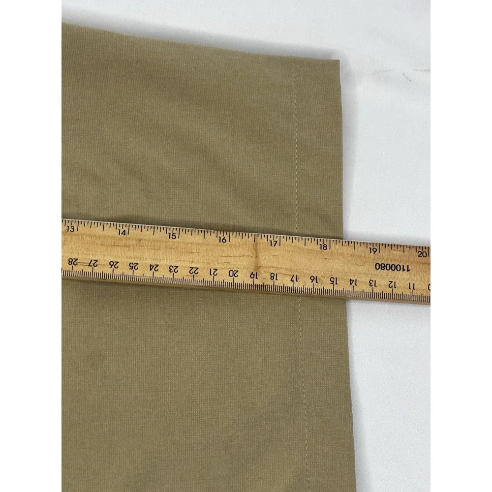 All In Motion Mens 38 Khaki Stretch Performance Shorts Lightweight Active
